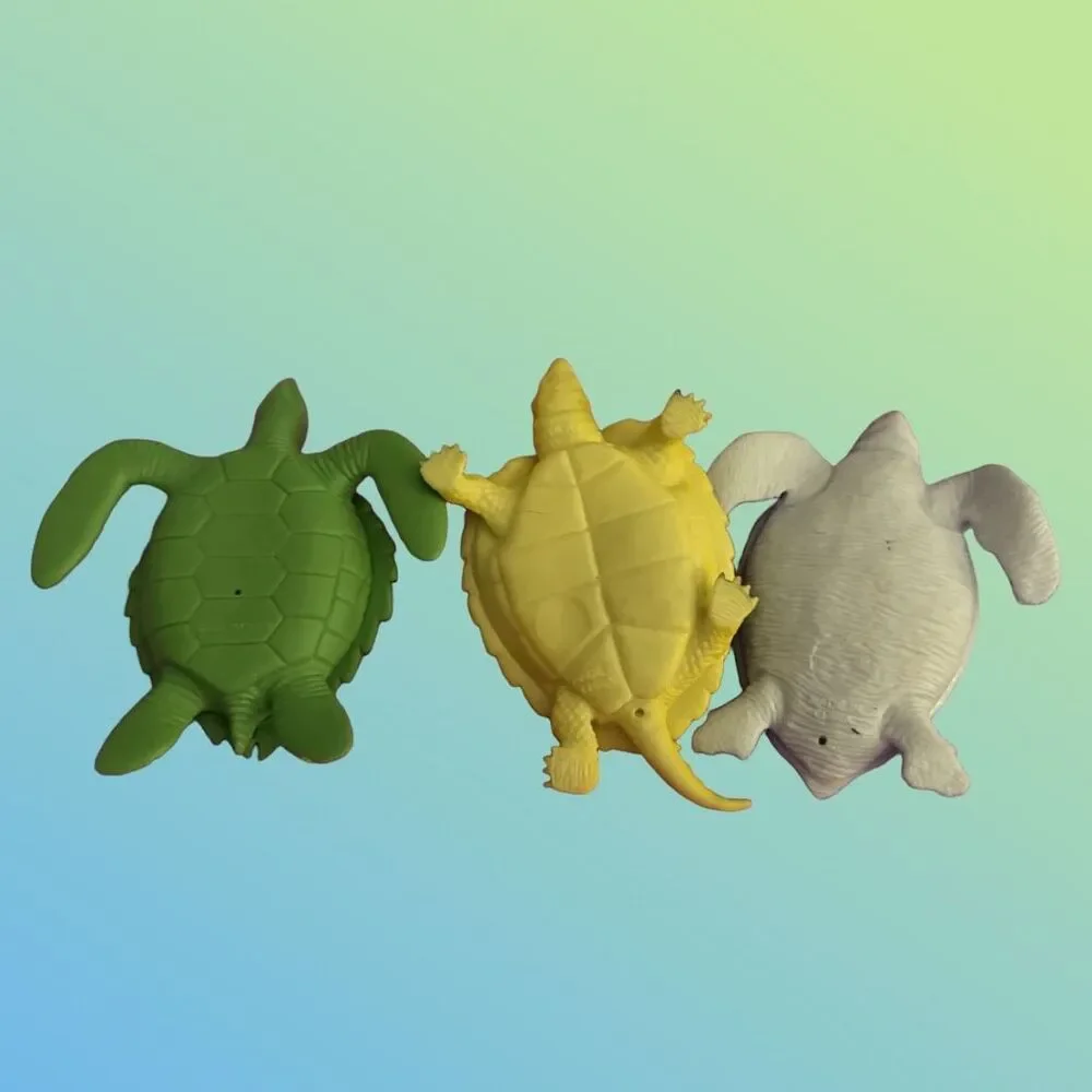 (3) Realistic Tortoise Turtle Leatherback Snapper & Sea Turtle B23